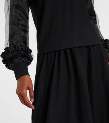 Pull en laine et tulle | Noir Kei Ninomiya