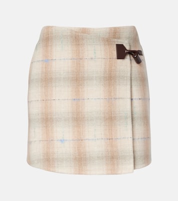 Wool, cashmere, and silk miniskirt | Loewe