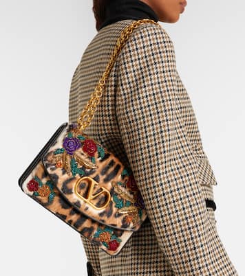 Borsa a spalla Vain Small in cavallino | Valentino Garavani