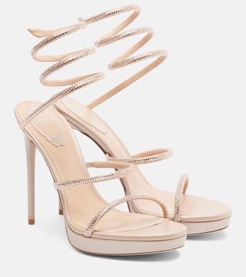 Sandalen Cleo aus Satin mit Kristallen | Rene Caovilla