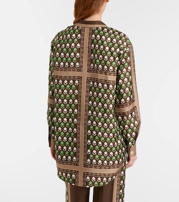 Printed silk twill shirt | Tory Burch