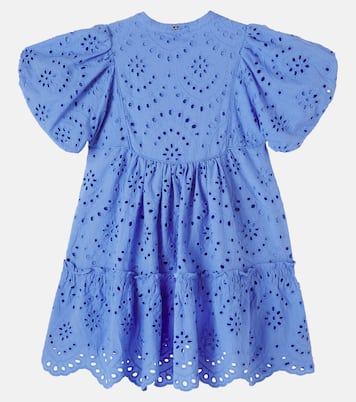 Robe Cruz brodée en coton | Poupette St Barth Kids