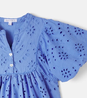 Robe Cruz brodée en coton | Poupette St Barth Kids