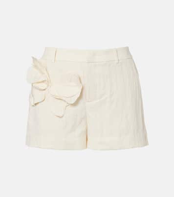 Appliqué gabardine shorts | Blumarine