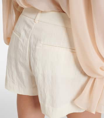 Appliqué gabardine shorts | Blumarine