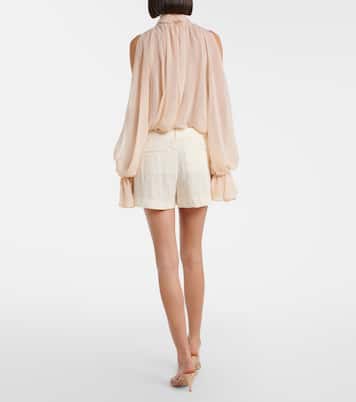 Appliqué gabardine shorts | Blumarine