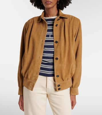 Gathered suede jacket | Saint Laurent