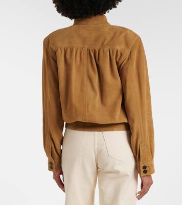 Gathered suede jacket | Saint Laurent
