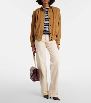 Gathered suede jacket | Saint Laurent