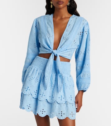 Pia broderie anglaise cotton top | Melissa Odabash