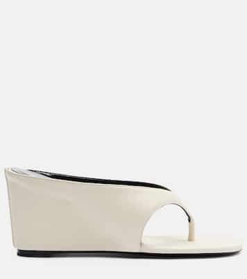 Yaga leather wedge thong sandals | JUDE