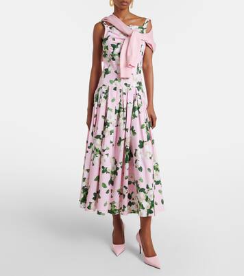Cardigan cropped in seta e cotone | Carolina Herrera