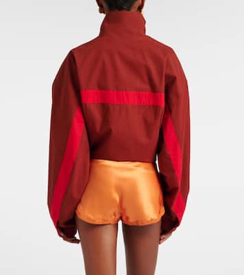 Shorts aus Seiden-Crêpe mit Spitze | Saint Laurent