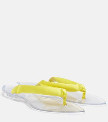 Invisible satin thong sandals | Alaïa