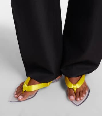 Invisible satin thong sandals | Alaïa