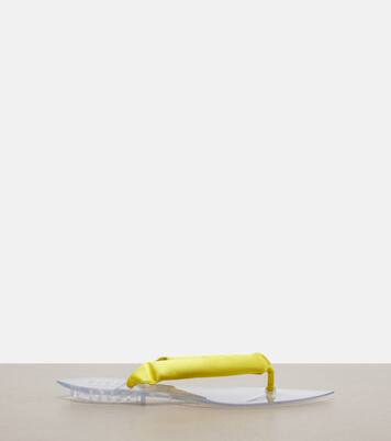 Invisible satin thong sandals | Alaïa