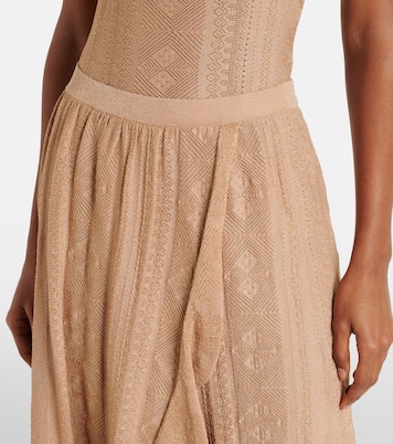 Aster pointelle lamé maxi skirt | Zimmermann