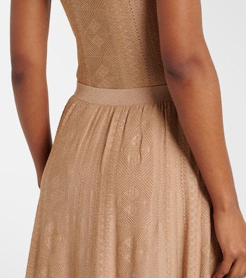 Aster pointelle lamé maxi skirt | Zimmermann