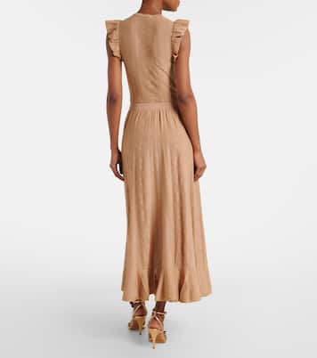 Aster pointelle lamé maxi skirt | Zimmermann