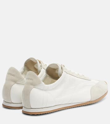 Flex suede-trimmed sneakers | Toteme