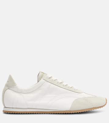 Flex suede-trimmed sneakers | Toteme
