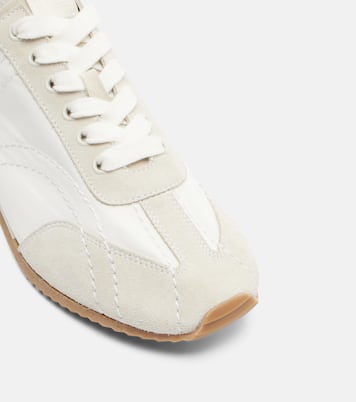 Flex suede-trimmed sneakers | Toteme