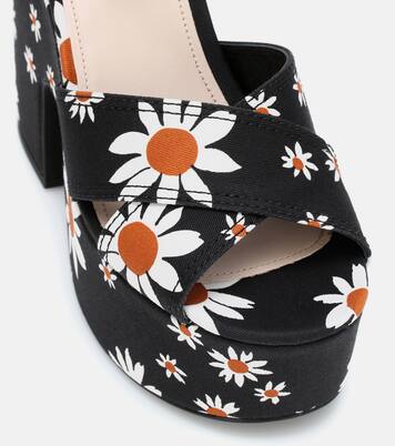 Plateausandalen Daisy aus Twill | Miu Miu