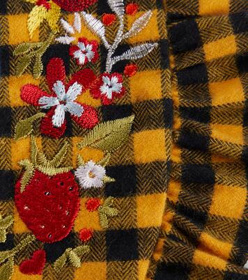 Embroidered checked cotton collar | Paade Mode