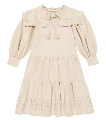 Robe midi Geraldine brodée en coton | The New Society