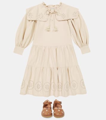 Robe midi Geraldine brodée en coton | The New Society