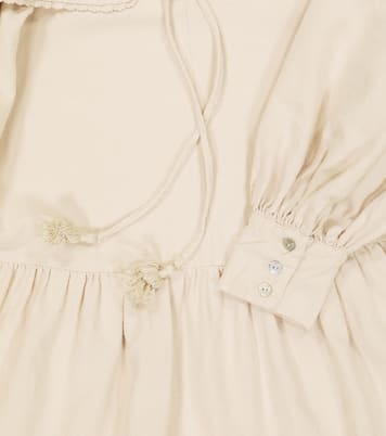 Robe midi Geraldine brodée en coton | The New Society