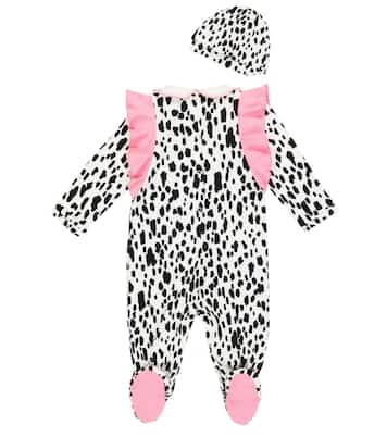 Baby Set aus Strampler, Lätzchen und Mütze | Monnalisa