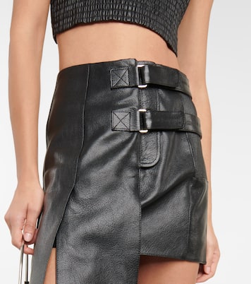 Asymmetrischer Minirock aus Leder | David Koma