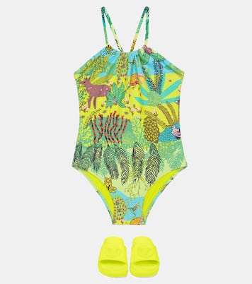 Gazette printed swimsuit | Vilebrequin Kids