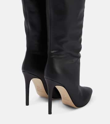 Fringed leather over-the-knee boots | Paris Texas