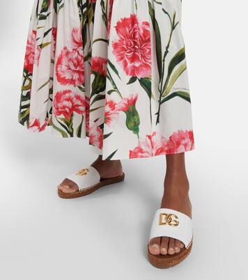 Espadrillas in pelle con cristalli | Dolce&Gabbana