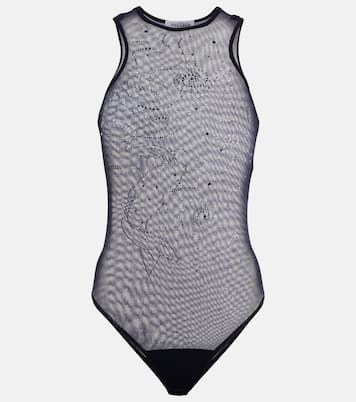 Verzierter Body aus Mesh | Jean Paul Gaultier