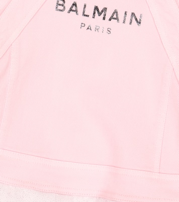 Halter neck tulle dress | Balmain Kids