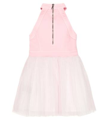 Halter neck tulle dress | Balmain Kids