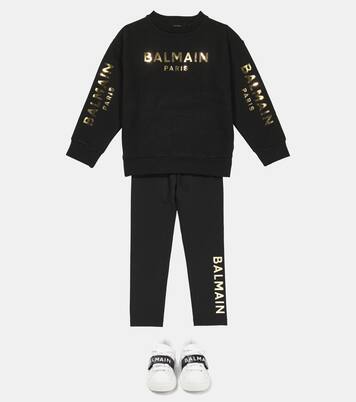 Sweat-shirt en coton à logo | Balmain Kids