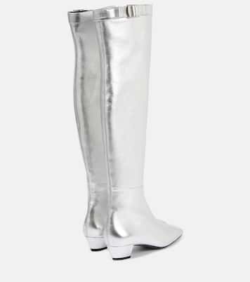 Overknee-Stiefel aus Metallic-Leder | Tom Ford
