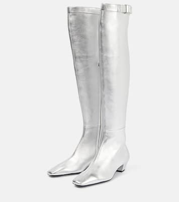 Overknee-Stiefel aus Metallic-Leder | Tom Ford