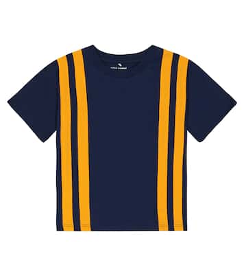 Panel striped cotton jersey T-shirt | Mini Rodini