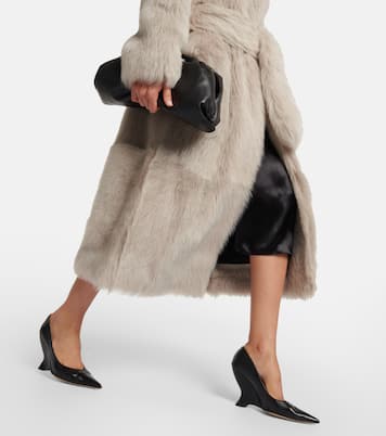 Belted shearling coat | Bottega Veneta