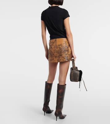 Minirock aus Leder | KNWLS