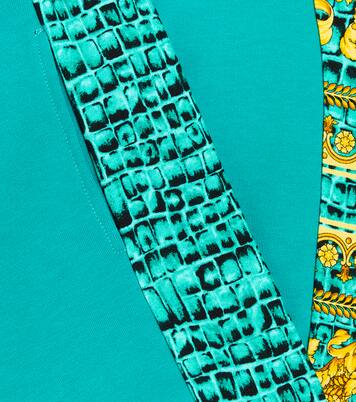 Baroccodile cotton jersey sweatpants | Versace Kids