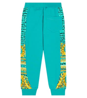 Baroccodile cotton jersey sweatpants | Versace Kids