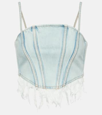 Bustier aus Denim | Alessandra Rich