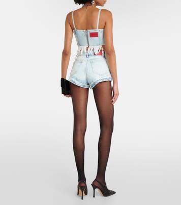 Bustier aus Denim | Alessandra Rich