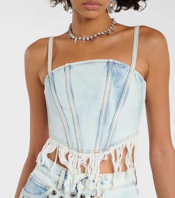 Bustier aus Denim | Alessandra Rich